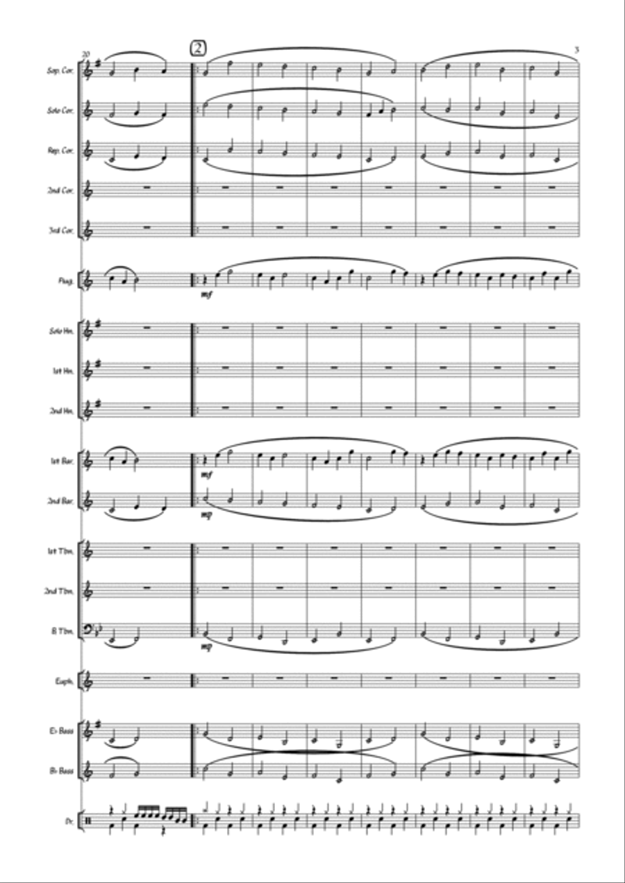 Pop Goes The Canon - Brass Band Brass Band scores gallery preview page 5