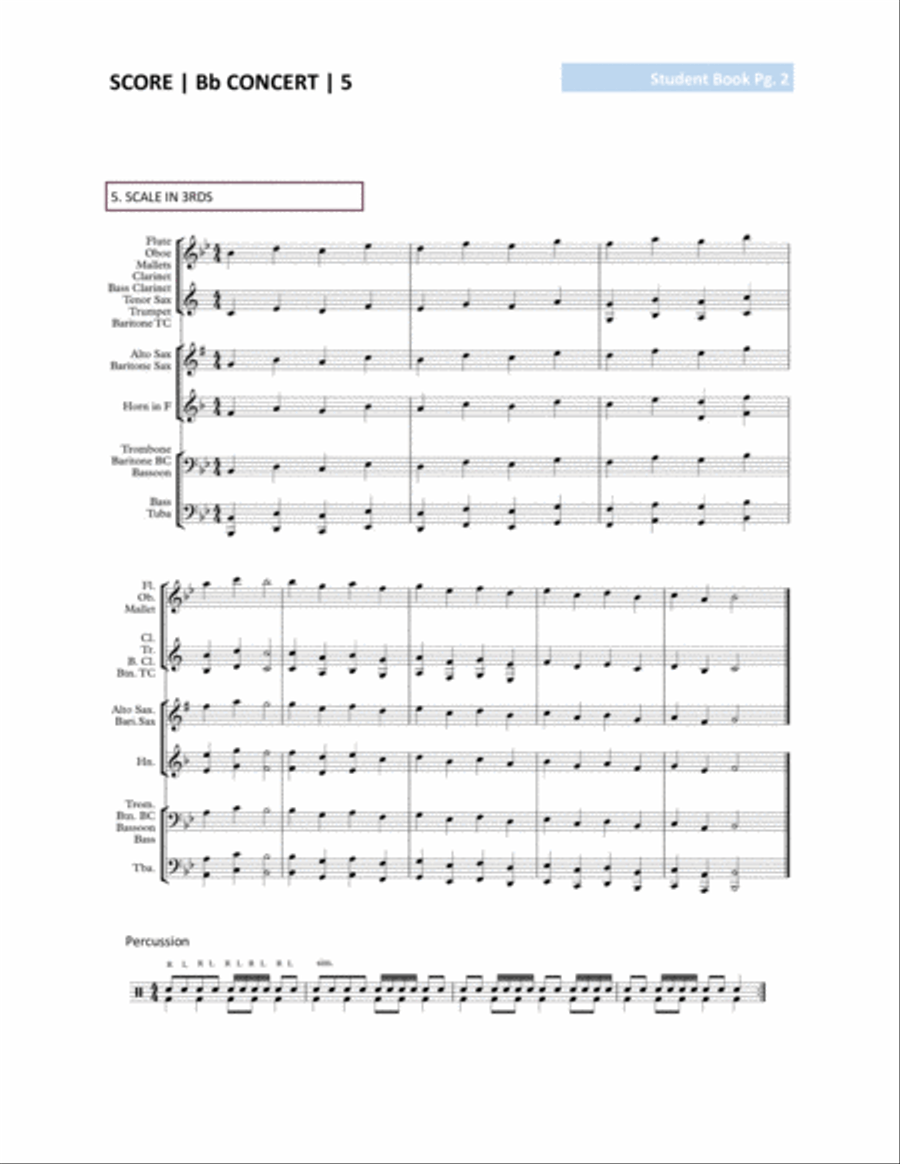 Daily Exercises for Band Concert Band scores gallery preview page 5