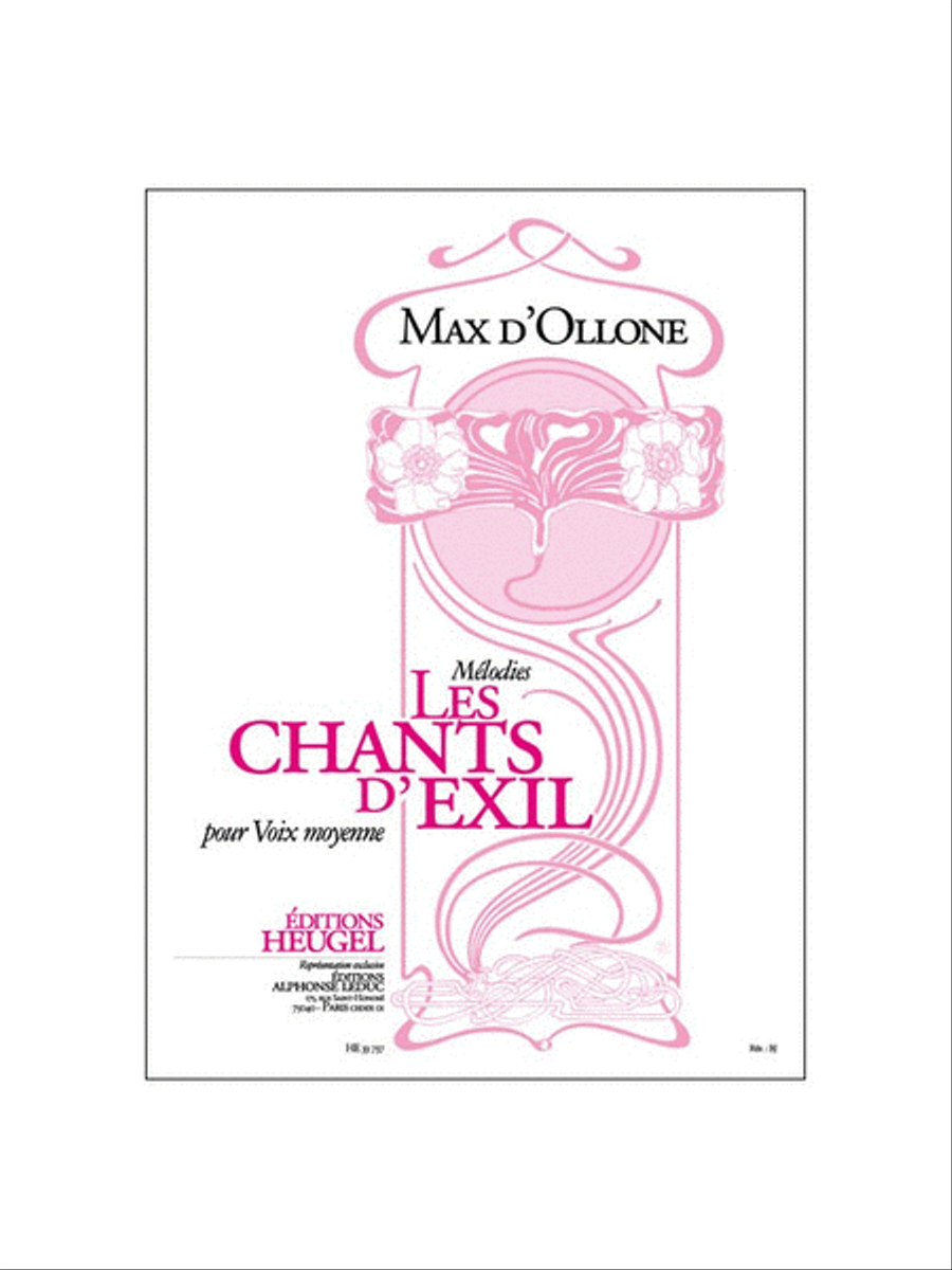 Les Chants D'exil (med) (voice & Piano) Voice scores gallery preview page 1