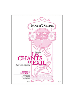 Book cover for Les Chants D'exil (med) (voice & Piano)