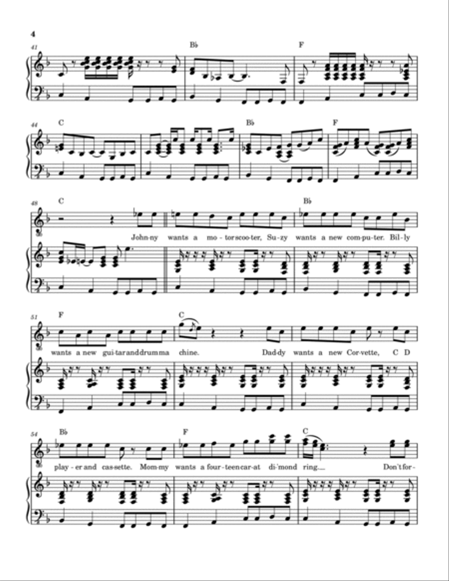 Takin' Care Of Christmas Takin' Care Of Christmas Piano, Vocal, Guitar scores gallery preview page 5