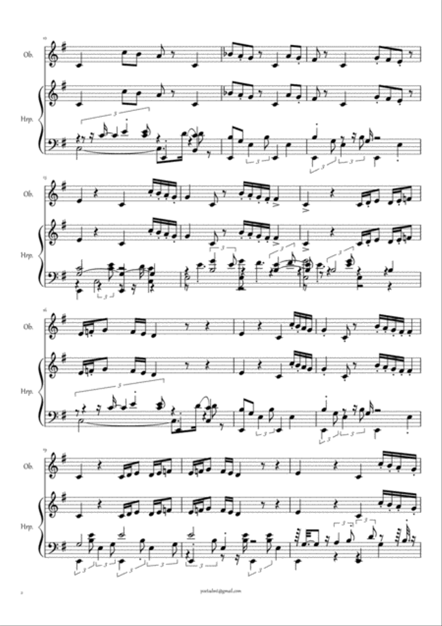 Moon phases Sonhos Oboe scores gallery preview page 2