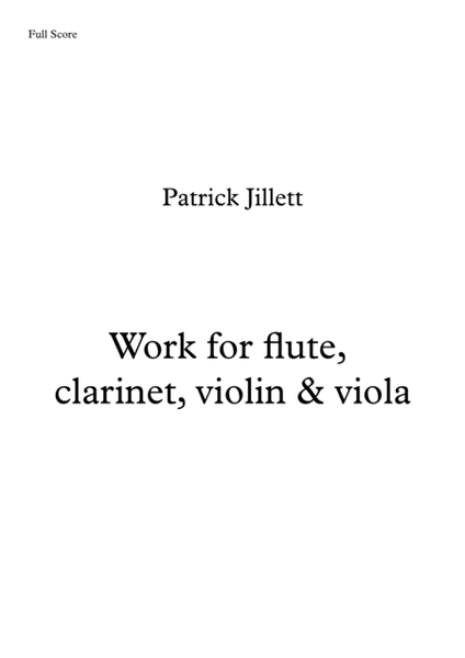 Work for flute, clarinet, violin & viola image number null