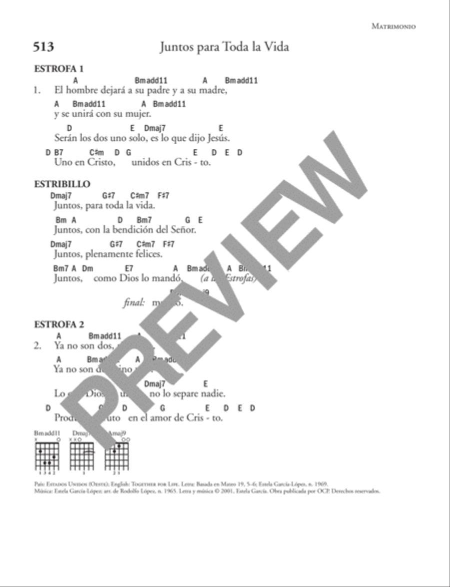 Flor y Canto, Tercera Edición [Words and Chords - Guitar] Easy Guitar scores gallery preview page 7