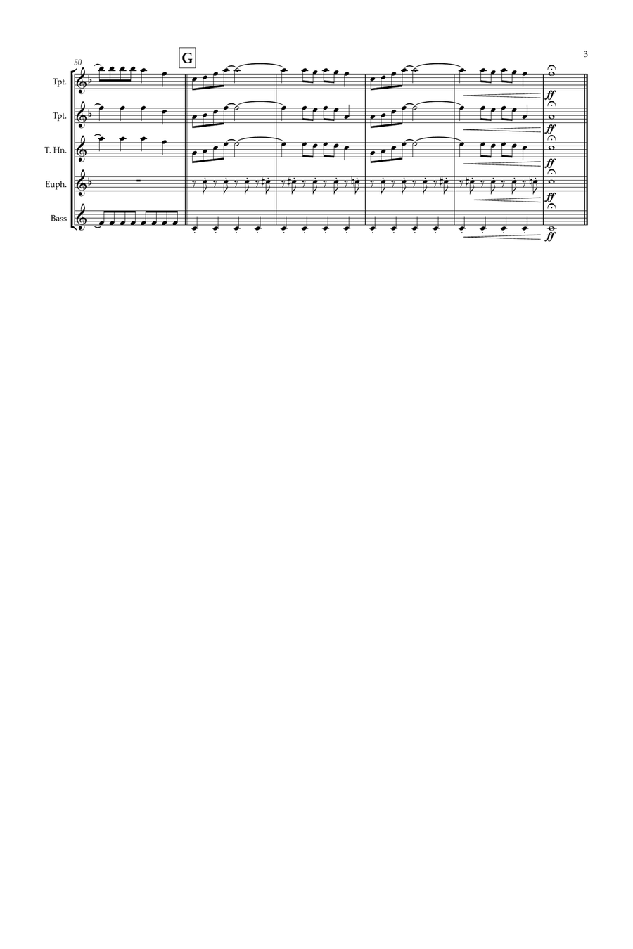 Mamma Mia Brass Quintet scores gallery preview page 3