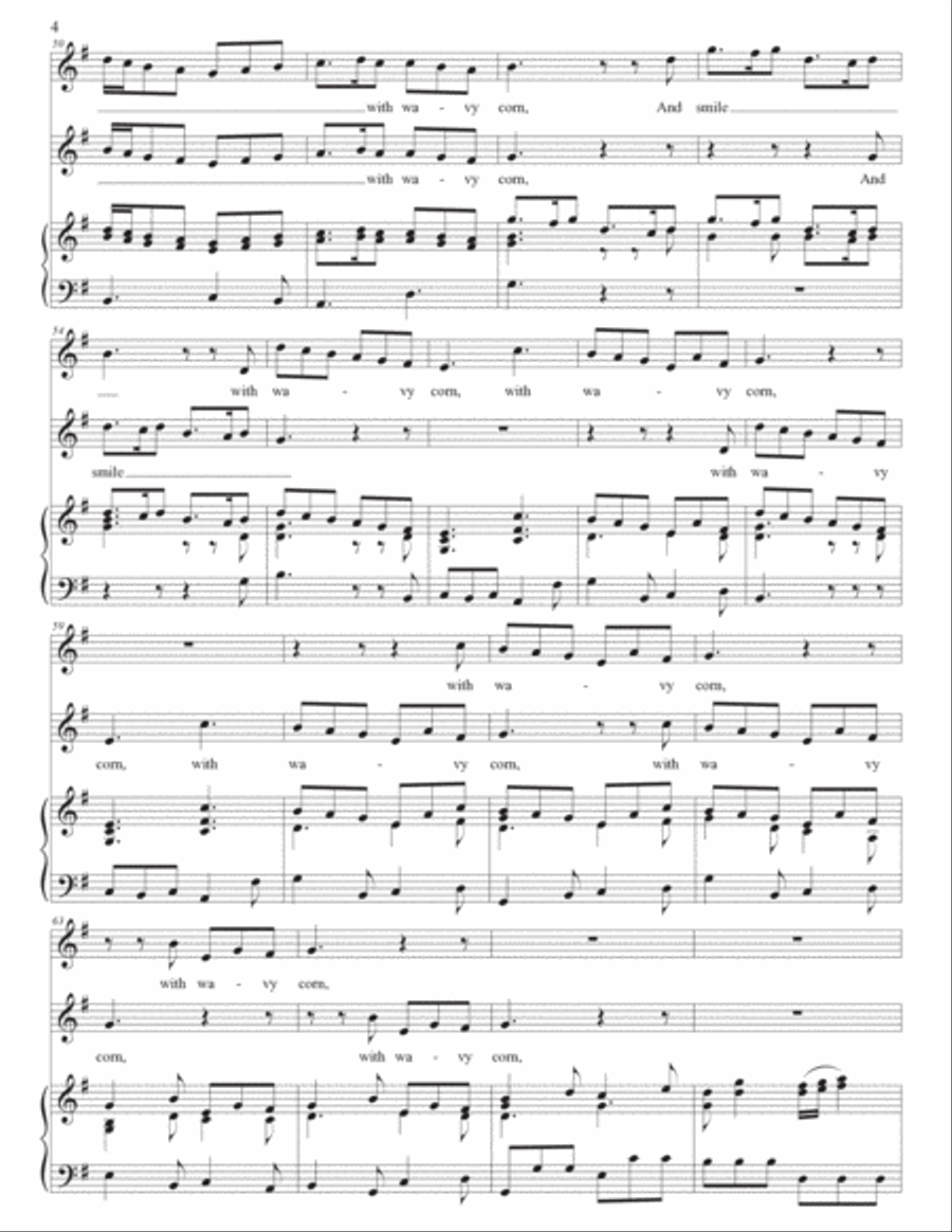 HANDEL: O lovely peace (transposed to G major) Piano scores gallery preview page 5