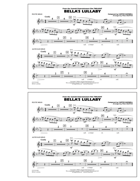 Bella's Lullaby (from "Twilight") - Solo Sheet