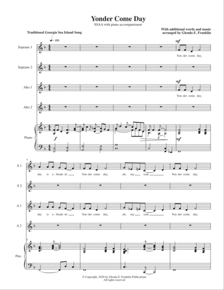 Yonder Come Day Yonder Come Day SSAA scores gallery preview page 3