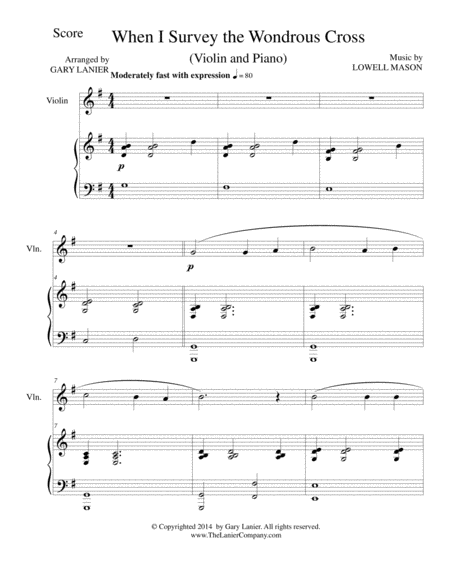 HYMNS of THE CROSS, Set 1 & 2 (Duets - Violin and Piano with Parts) image number null