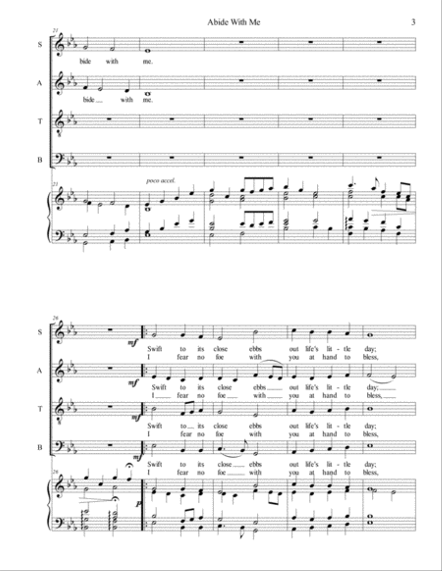 Abide With Me, hymn-anthem on H. F. Lyte's 