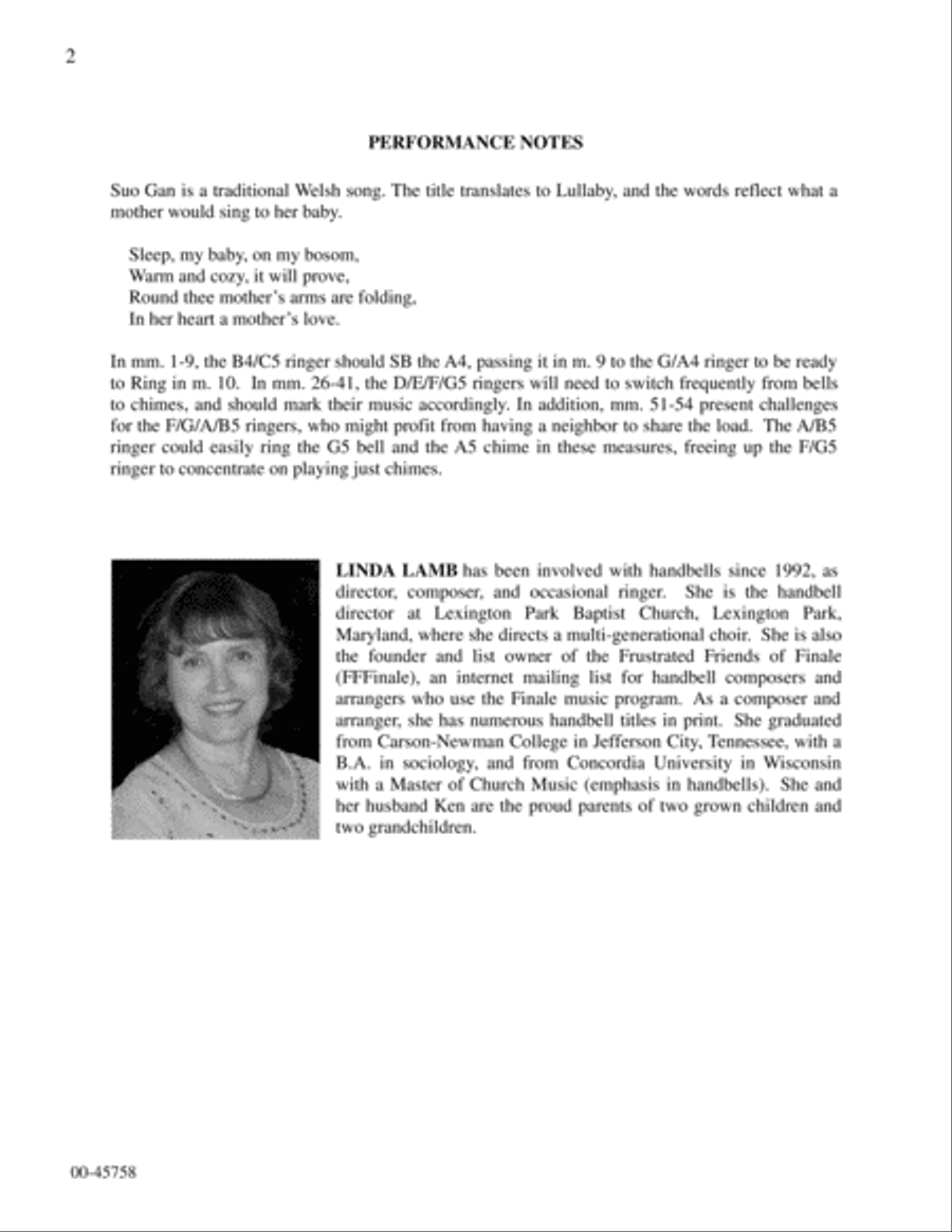Suo Gan Handbell Choir scores gallery preview page 2