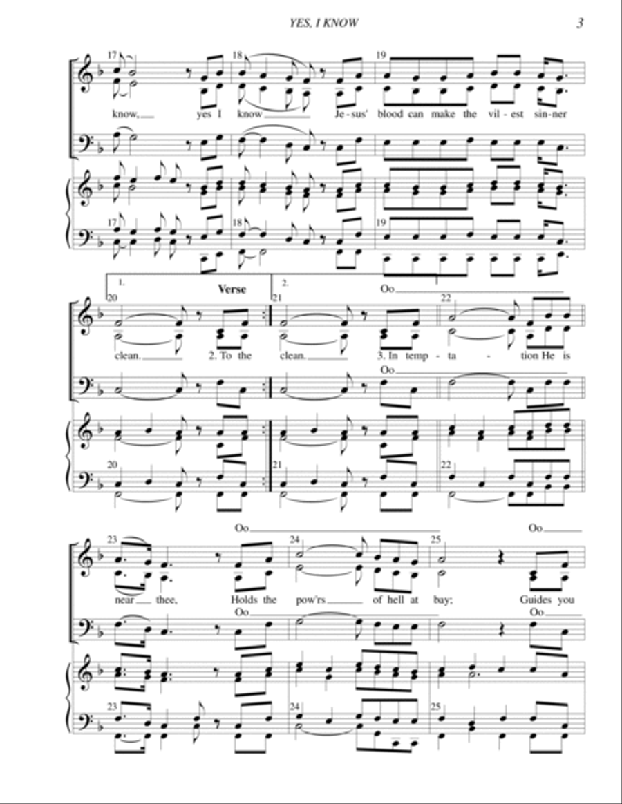 YES, I KNOW 3-Part scores gallery preview page 3