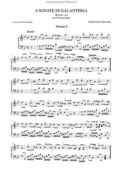 6 Sonate di galanteria (Kassel s.d.) for Harpsichord