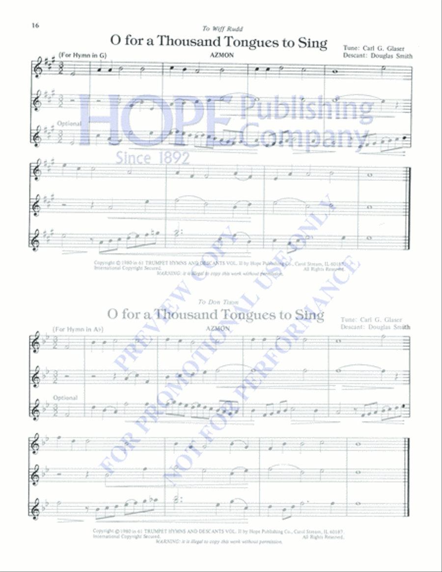 61 Trumpet Hymns and Descants, Vol. 2 Trumpet Solo scores gallery preview page 18