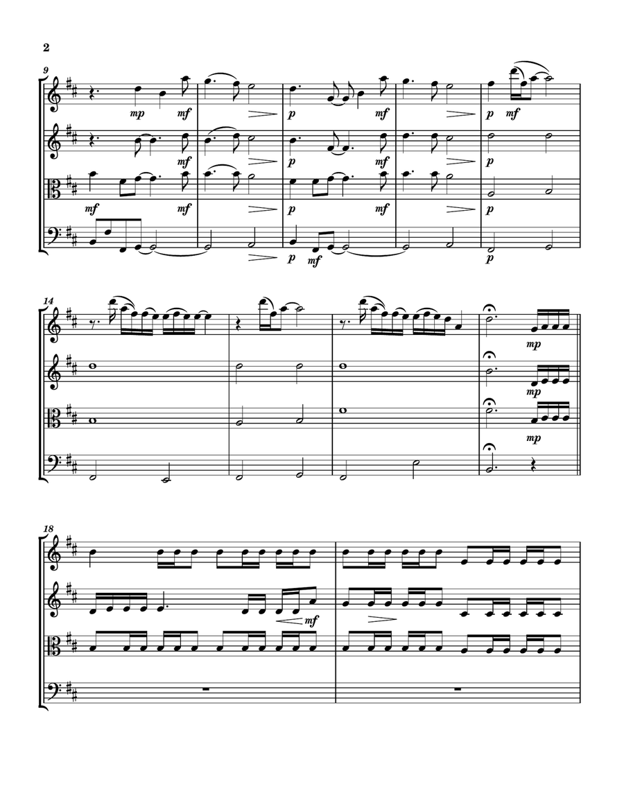 All Of The Lights String Quartet scores gallery preview page 2