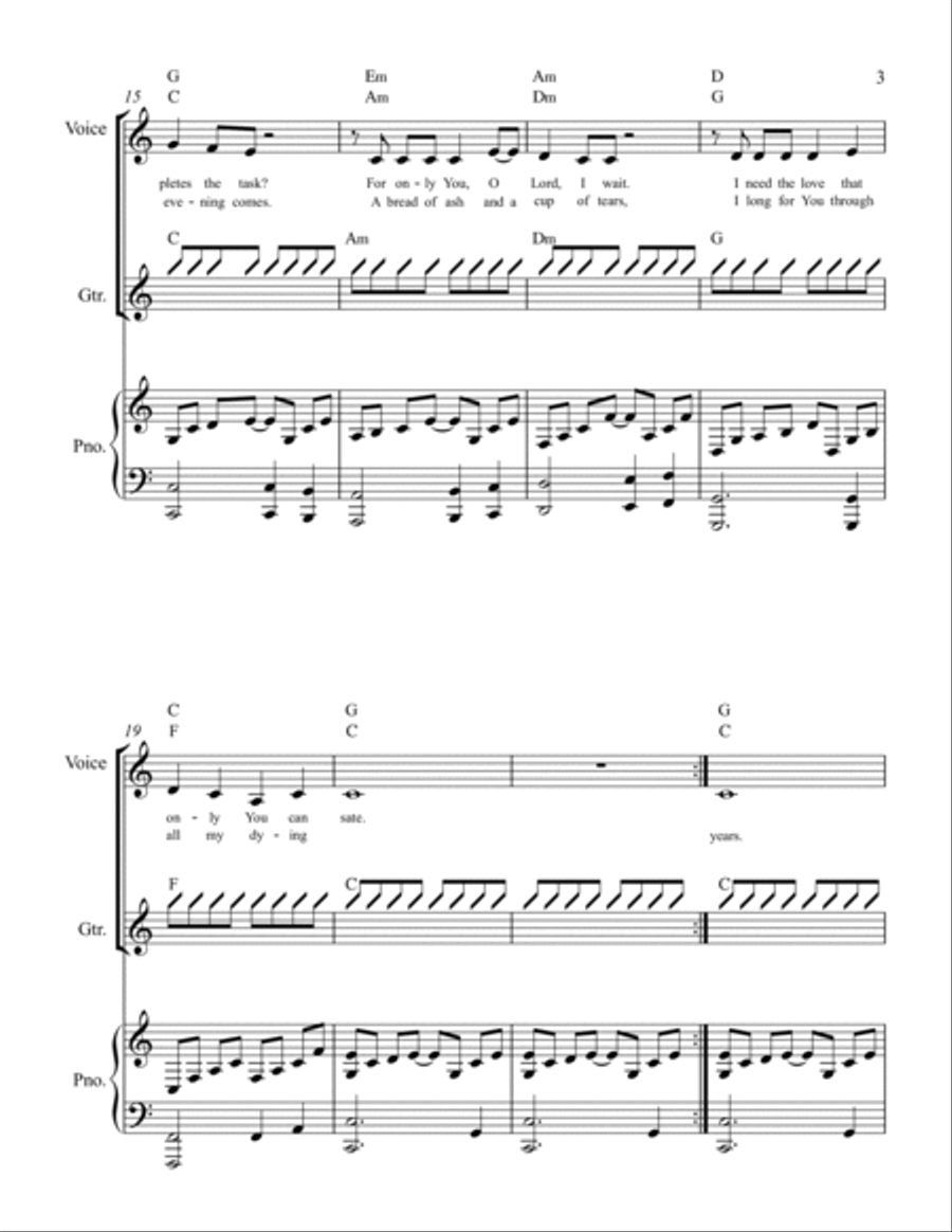 Ashes Piano, Vocal, Guitar scores gallery preview page 3
