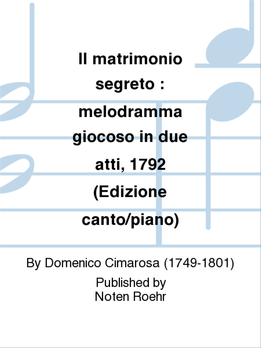 Il matrimonio segreto Il matrimonio segreto Voice Solo scores gallery preview page 1