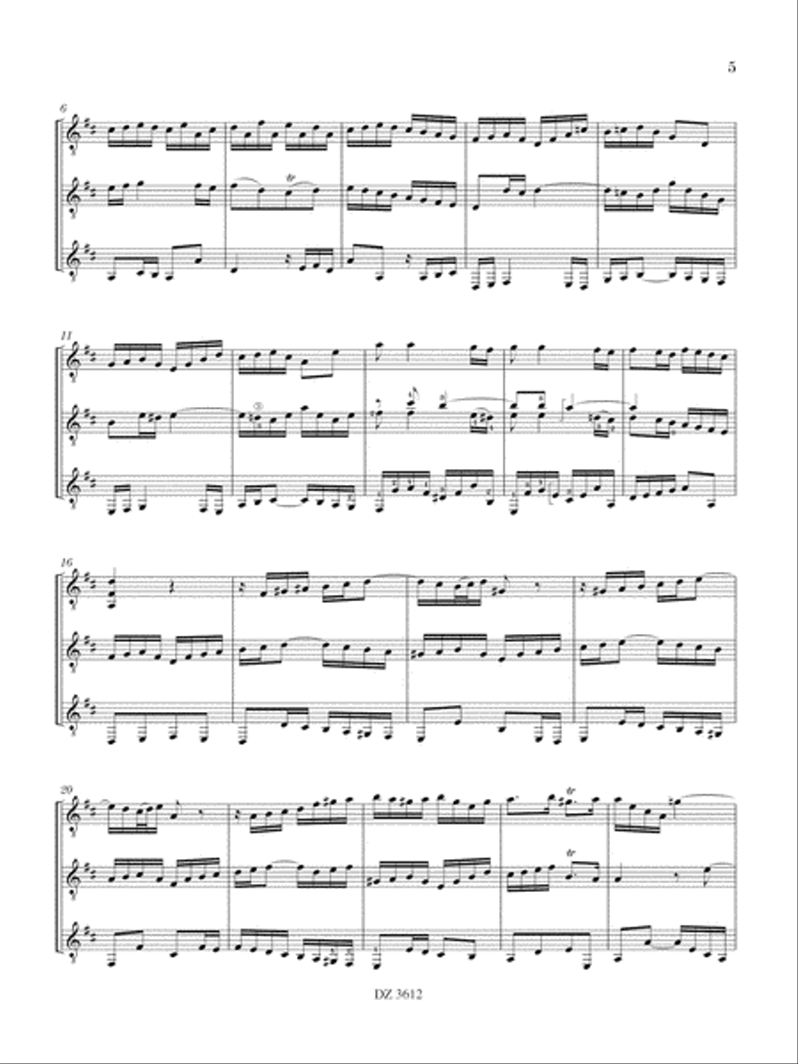 Sonata in D major BWV 1028 Guitar Ensemble scores gallery preview page 6