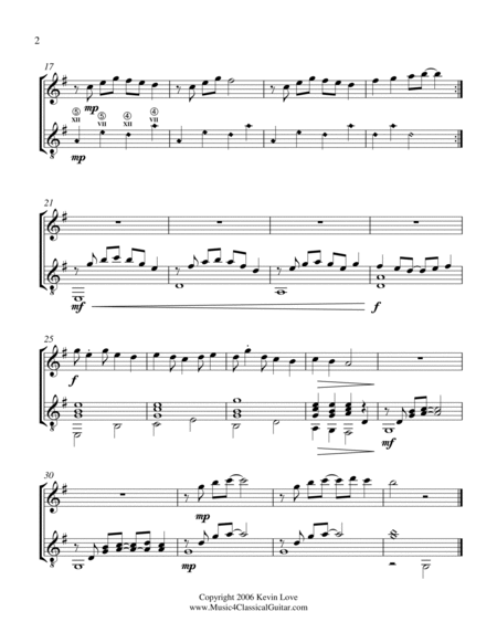 No Worries (Oboe and Guitar) - Score and Parts image number null