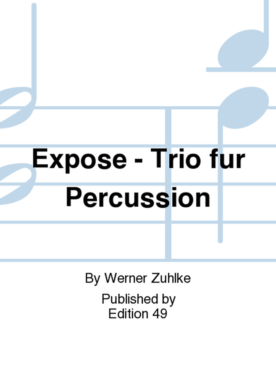 Expose - Trio fur Percussion