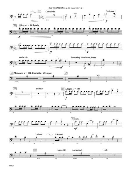 Fantasie Brillante: (wp) 2nd B-flat Trombone B.C.
