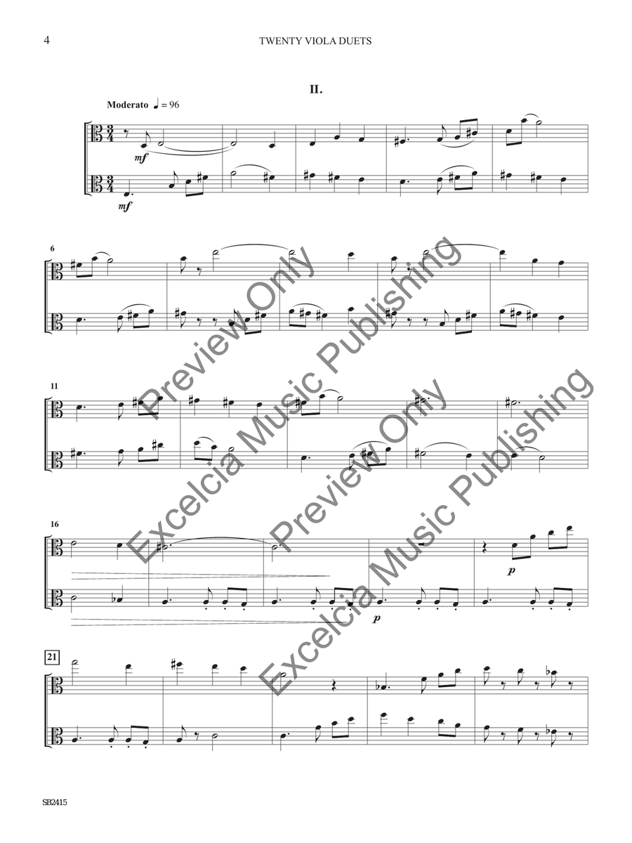 Twenty Viola Duets String Duet scores gallery preview page 3