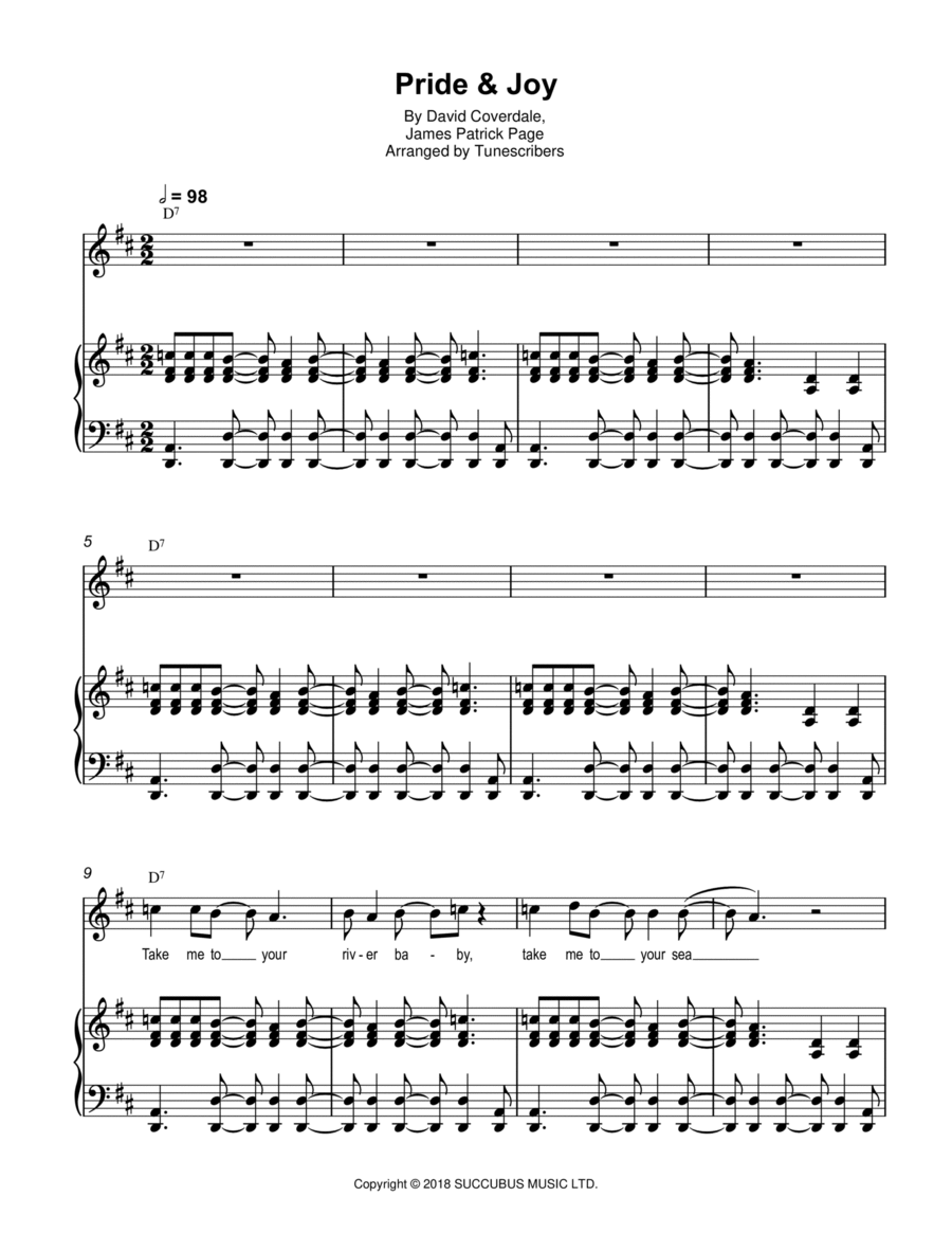 Pride & Joy Voice scores gallery preview page 1
