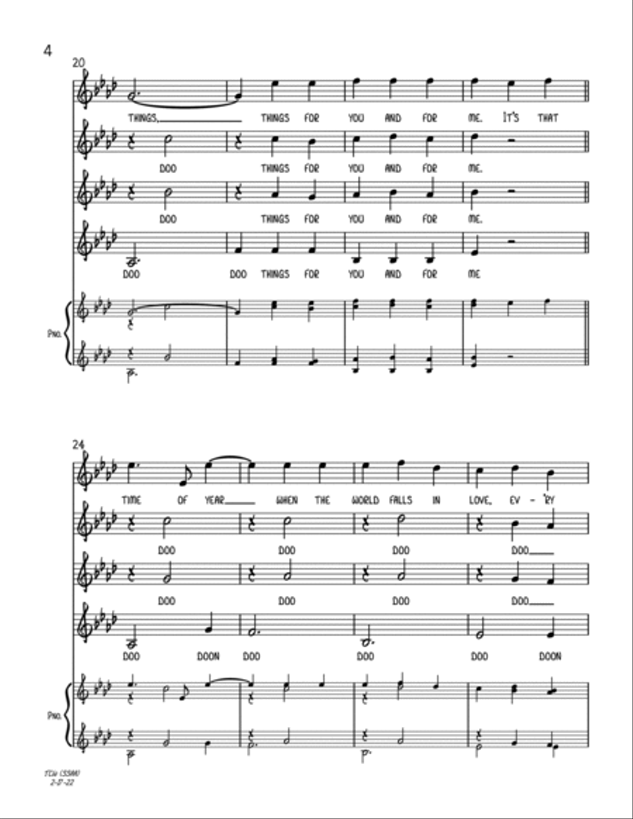 The Christmas Waltz SSAA scores gallery preview page 4