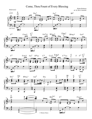 Come, Thou Fount of Every Blessing - Celtic arr. for solo piano
