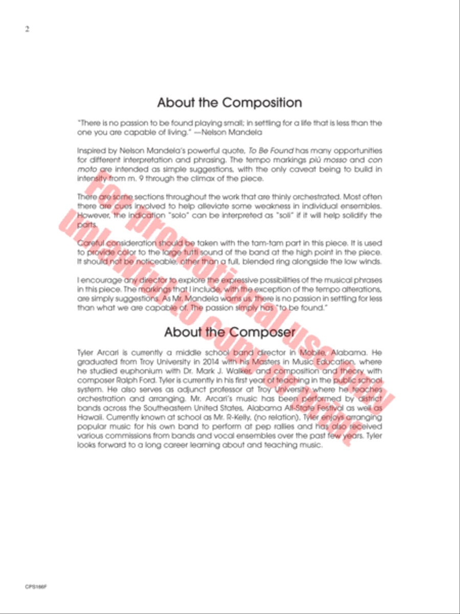 To Be Found Concert Band scores gallery preview page 3