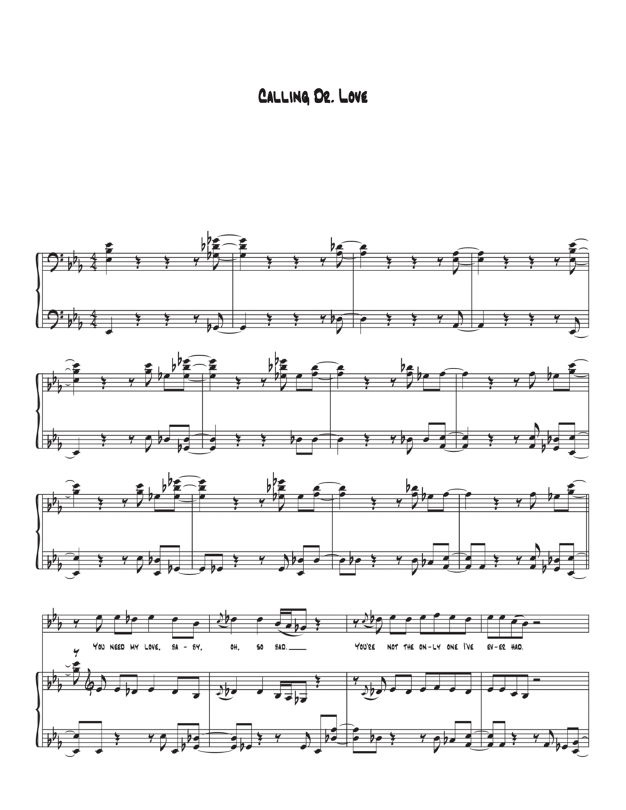 Calling Dr. Love Voice scores gallery preview page 1