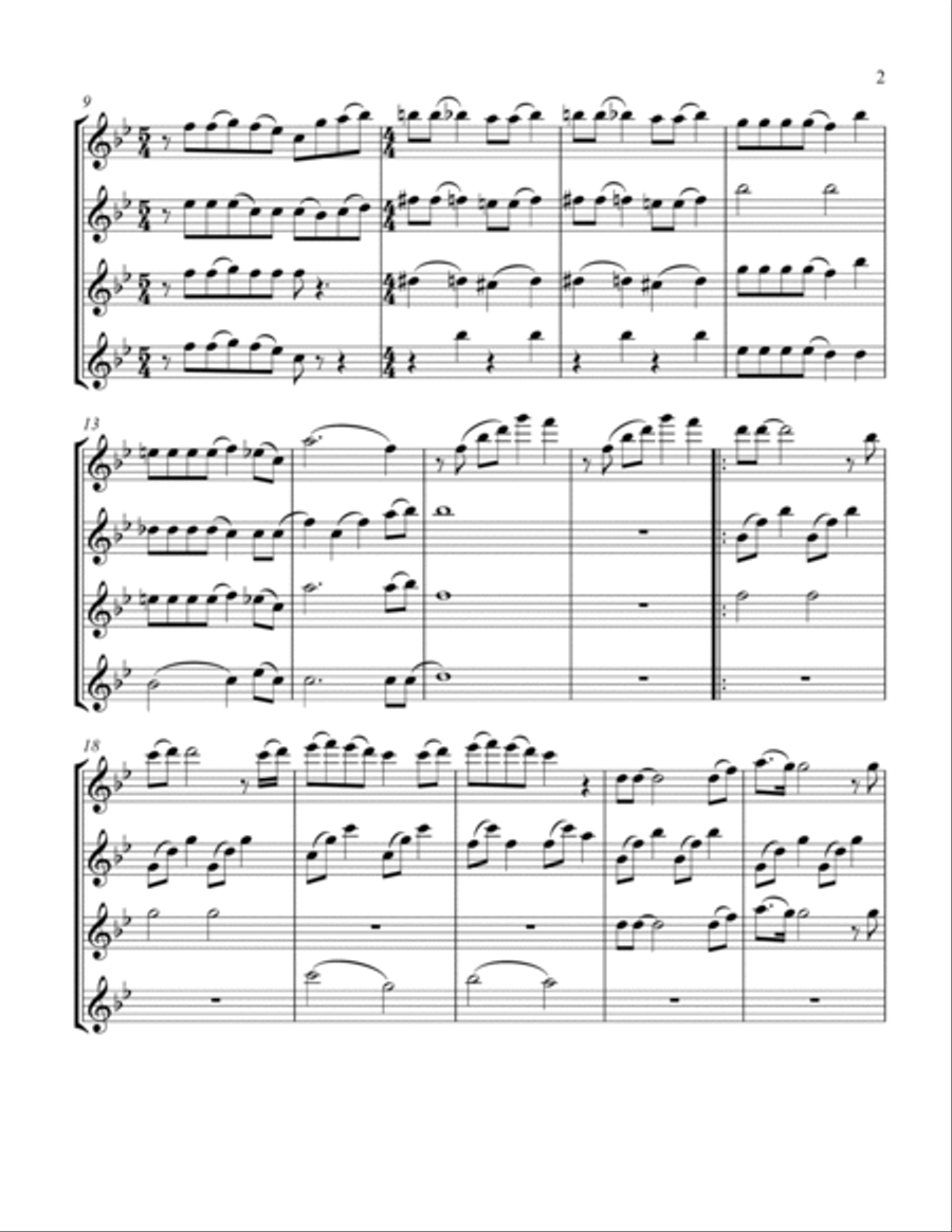 Bohemian Rhapsody Flute Quartet scores gallery preview page 3