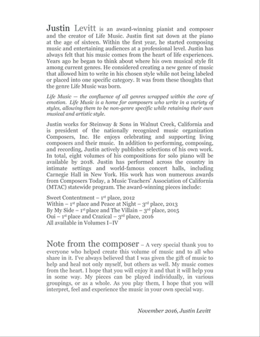Justin Levitt Piano Solos - Connected (Vol. IV) Piano Solo scores gallery preview page 6