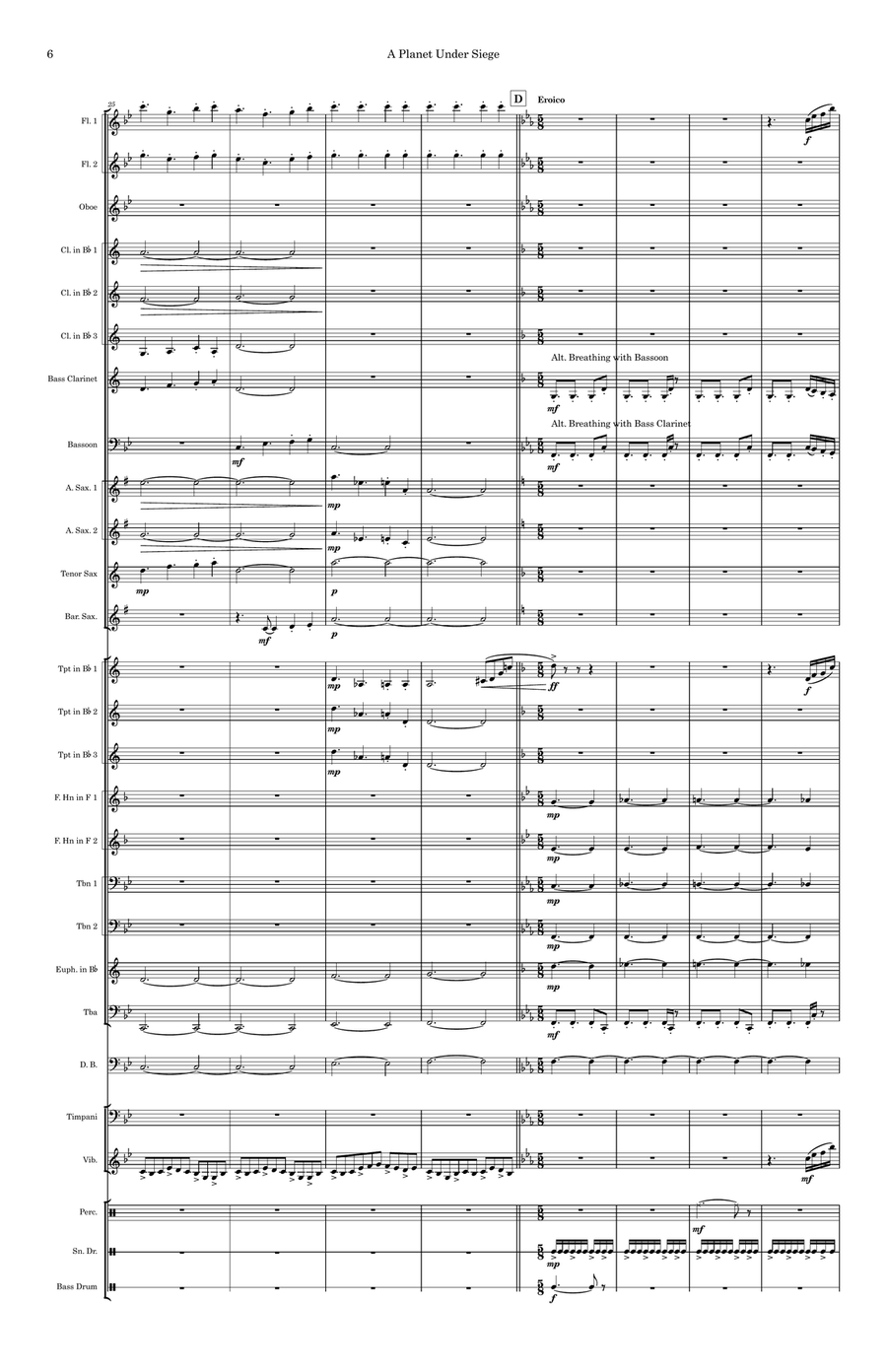A Planet Under Siege Concert Band scores gallery preview page 6