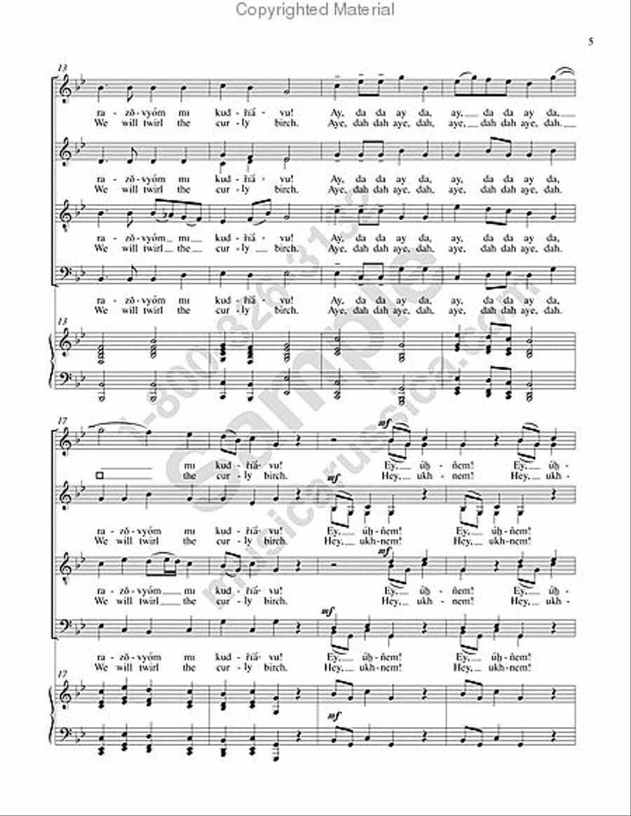 Song of the Volga Boat-Men 4-Part scores gallery preview page 4