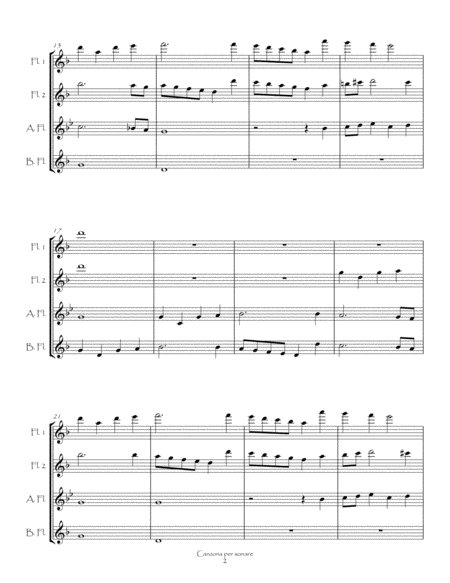 Canzona per sonare No.1 & 2 for Flute Quartet (2C, A, B) image number null
