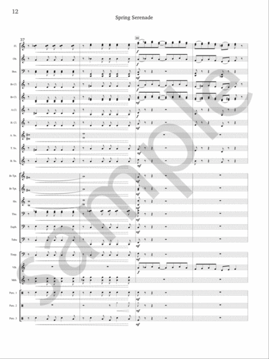 Spring Serenade Concert Band scores gallery preview page 13