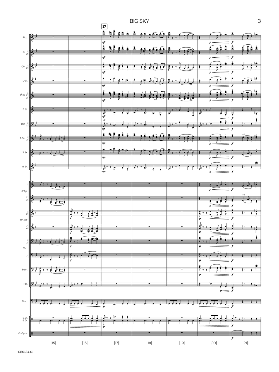 Big Sky (from Three American Scenes) Concert Band scores gallery preview page 6