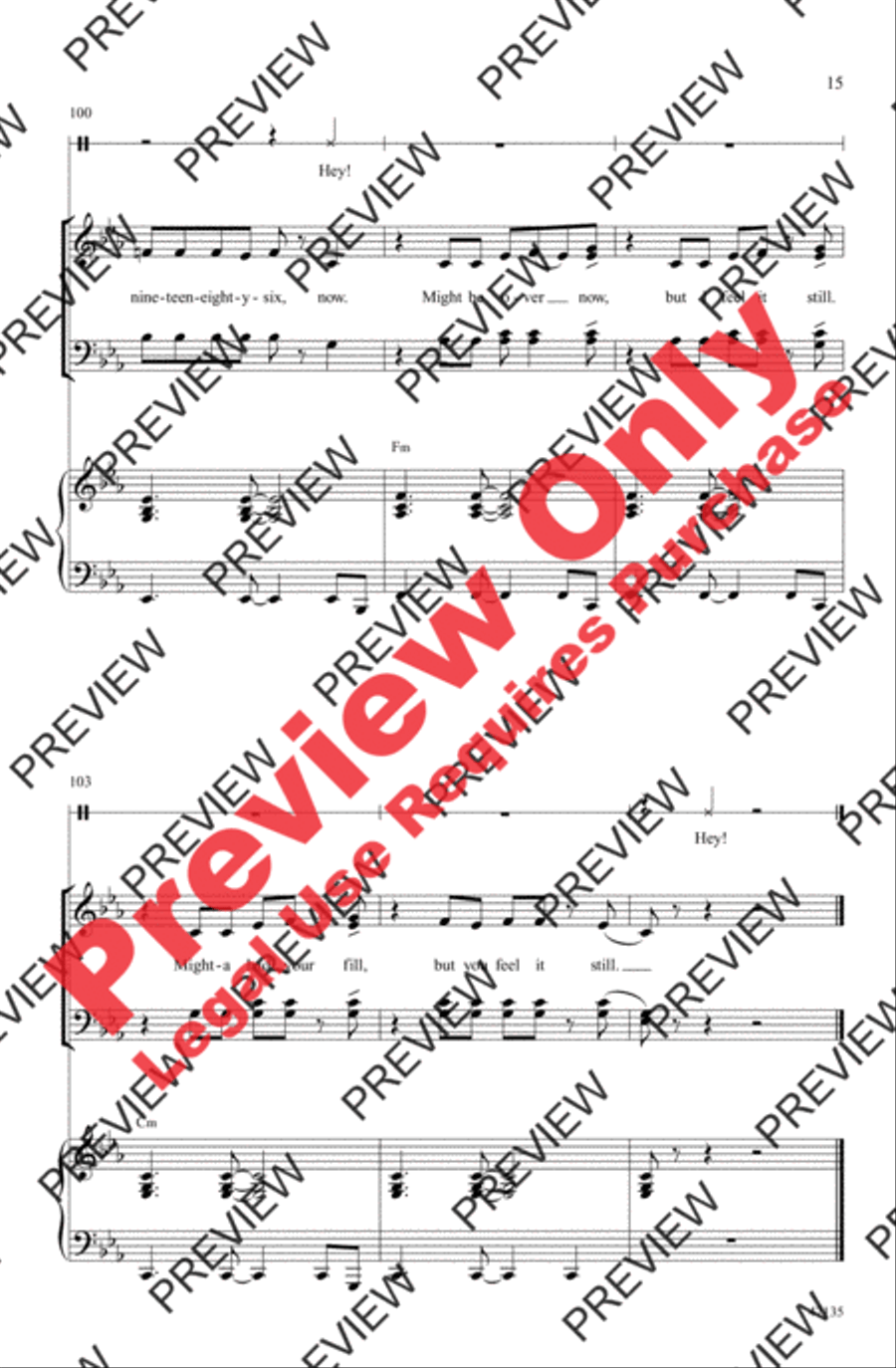 Feel It Still 4-Part scores gallery preview page 15