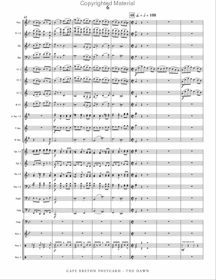 Cape Breton Postcard Concert Band scores gallery preview page 7