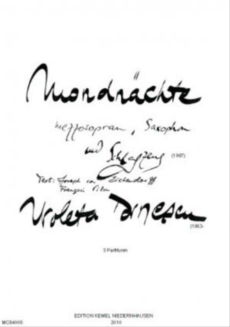Mondnächte Saxophone scores gallery preview page 1