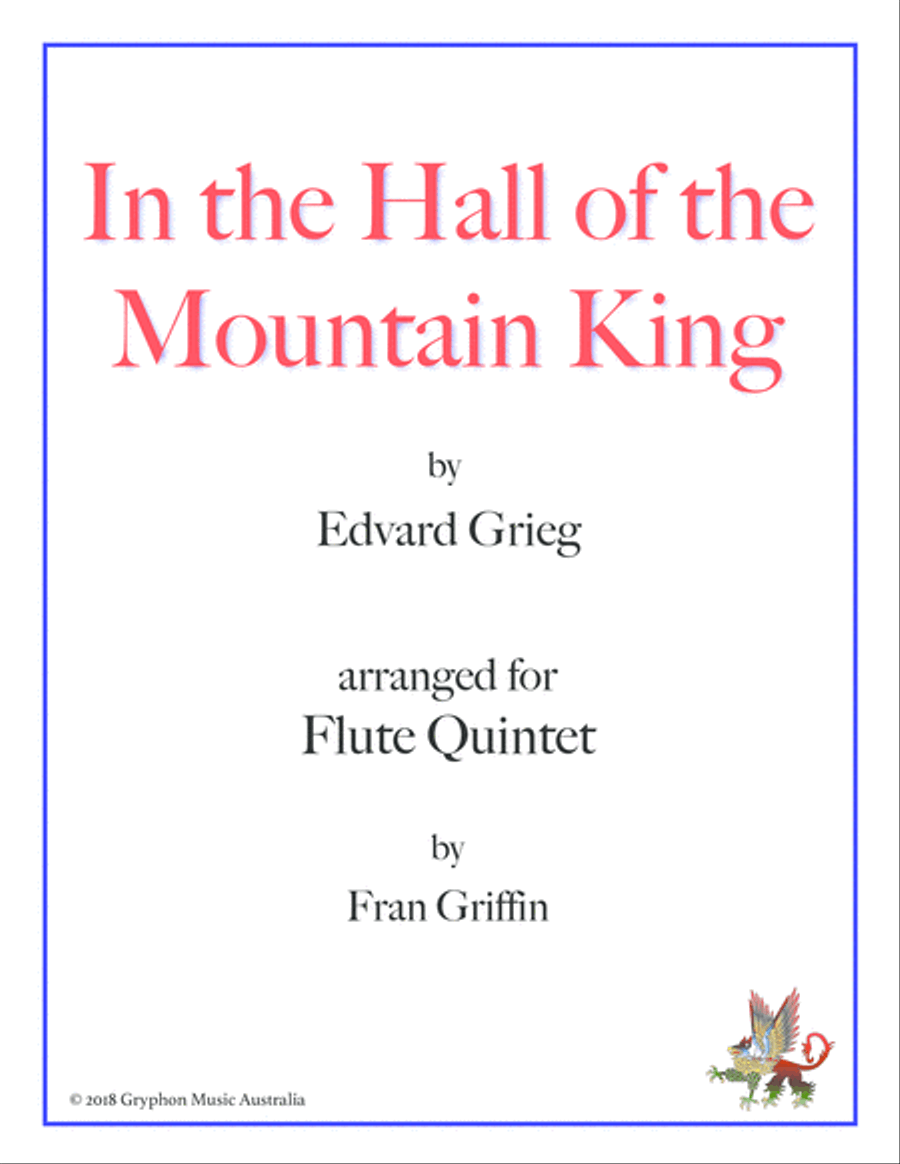 In the Hall of the Mountain King (arranged for flute quintet) Woodwind Quintet scores gallery preview page 1