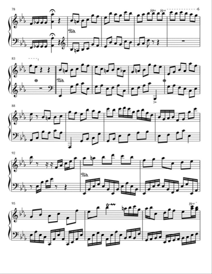 Ballade No. 2 in E flat major Piano Solo scores gallery preview page 6