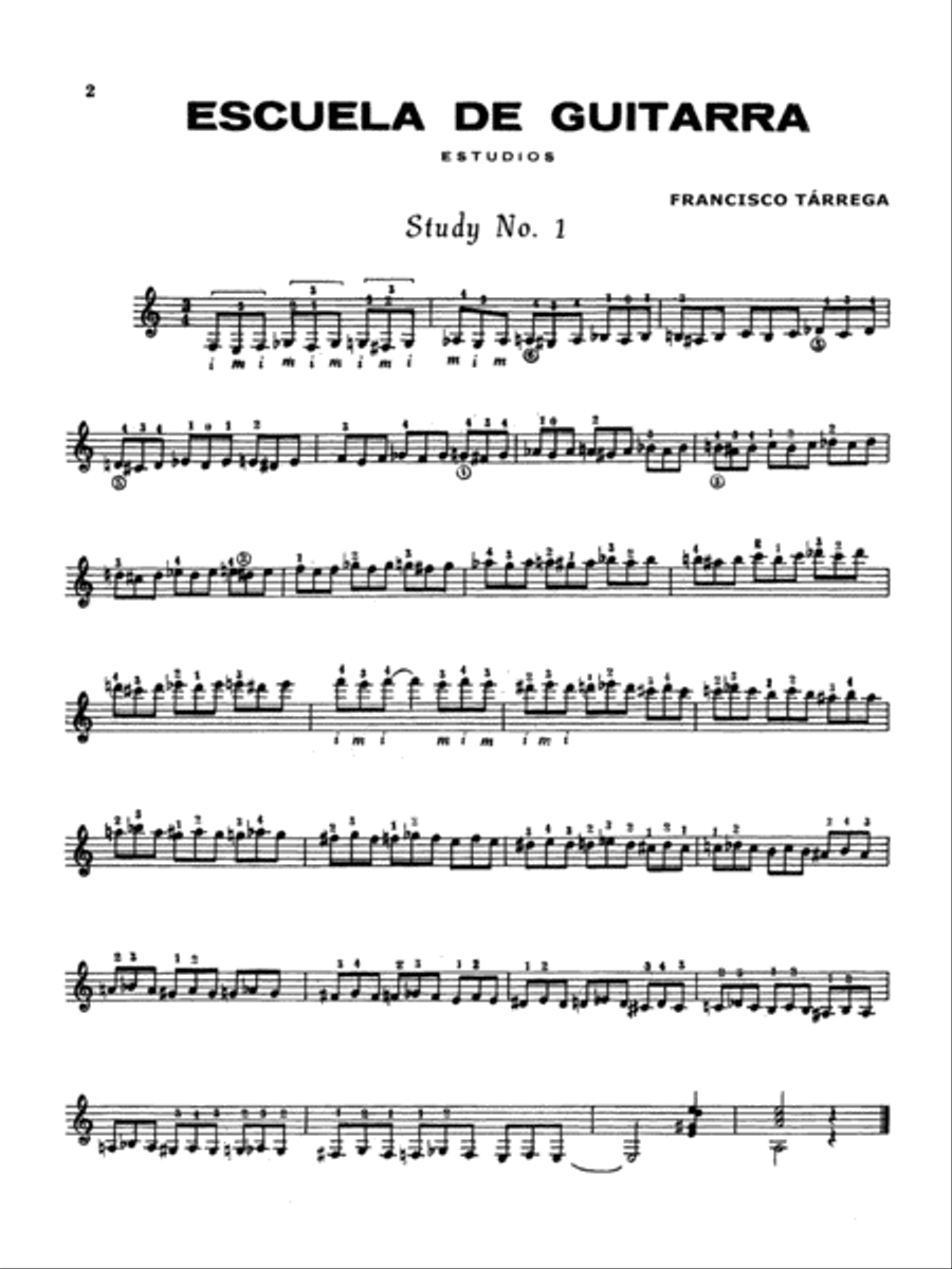Twenty Studies For Guitar Classical Guitar scores gallery preview page 3