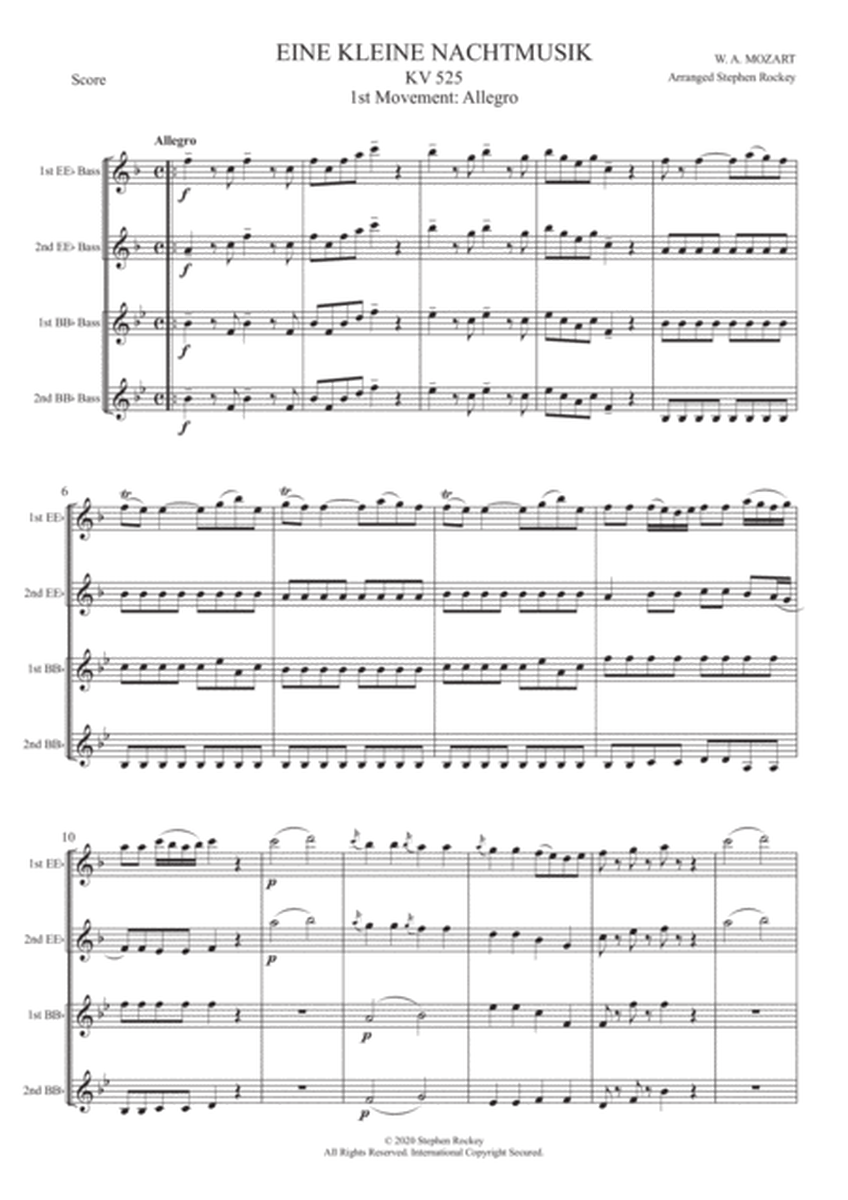 Eine Kleine Nacht Musik 1st Movement Allegro for Brass Band Tuba (Bass) Quartet image number null