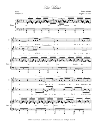 Ave Maria (Duet for Soprano and Tenor solo - (Medium Key)