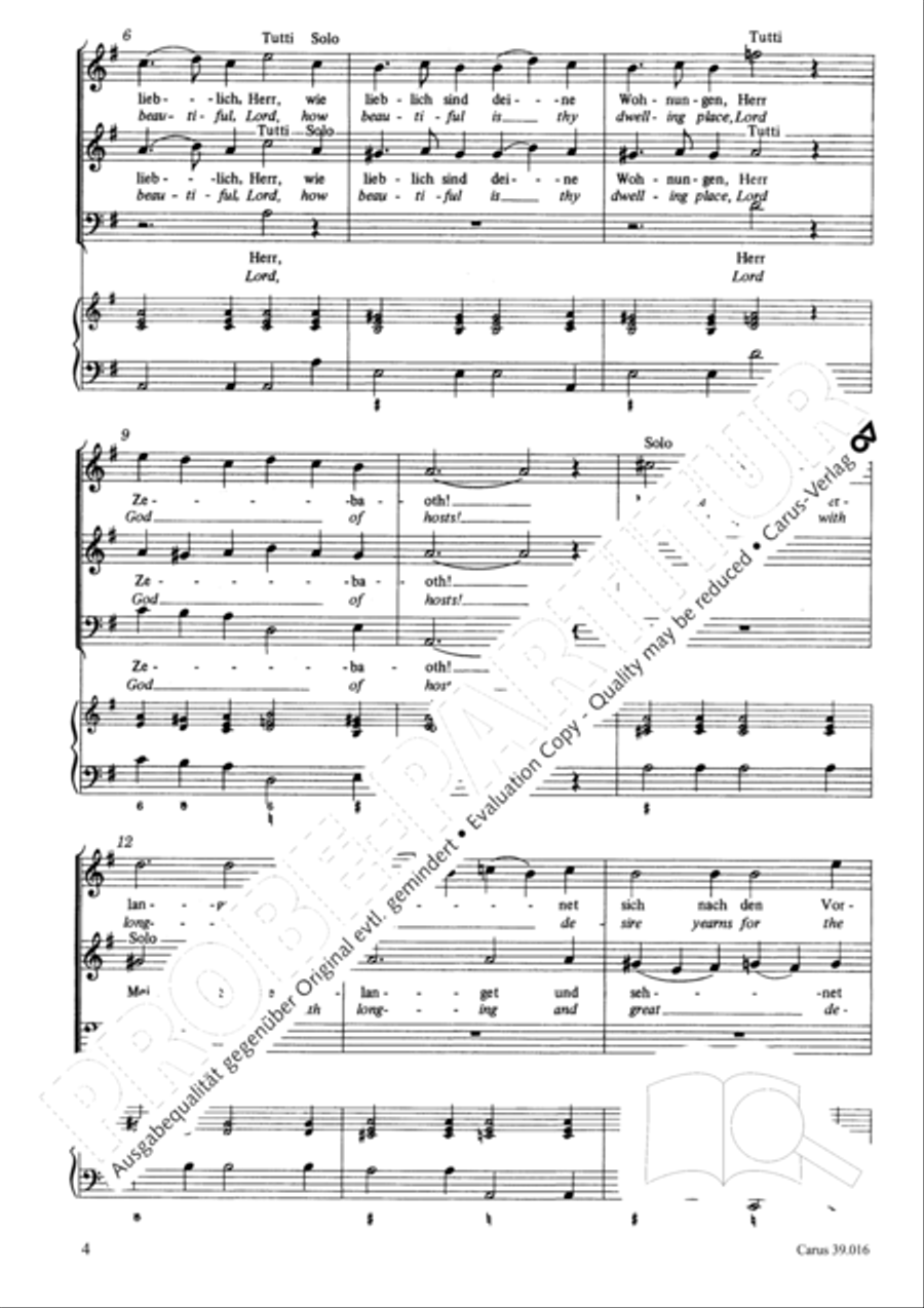 How beautiful is thy dwelling place (Wie lieblich sind deine Wohnungen) SA scores gallery preview page 4