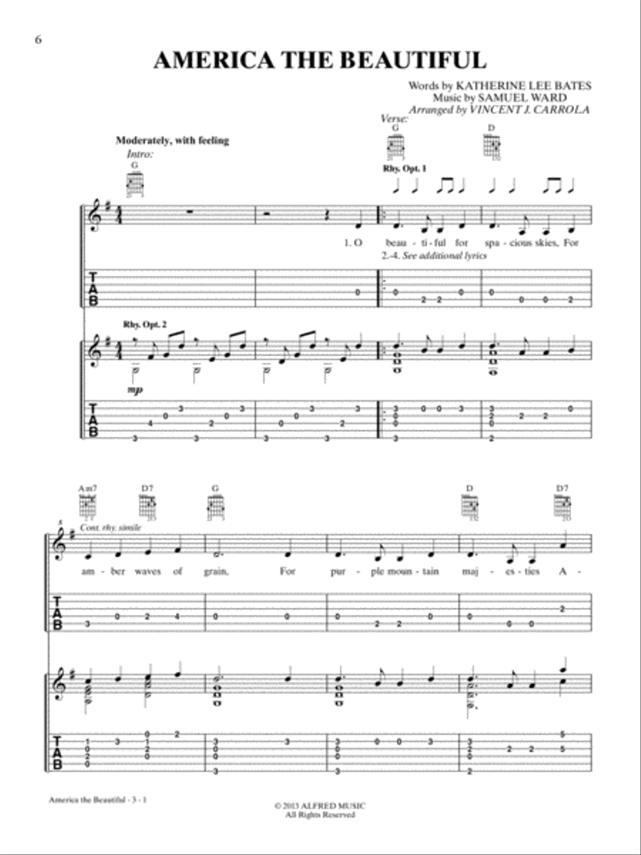 Just for Fun -- Patriotic Songs for Guitar Guitar Solo scores gallery preview page 4