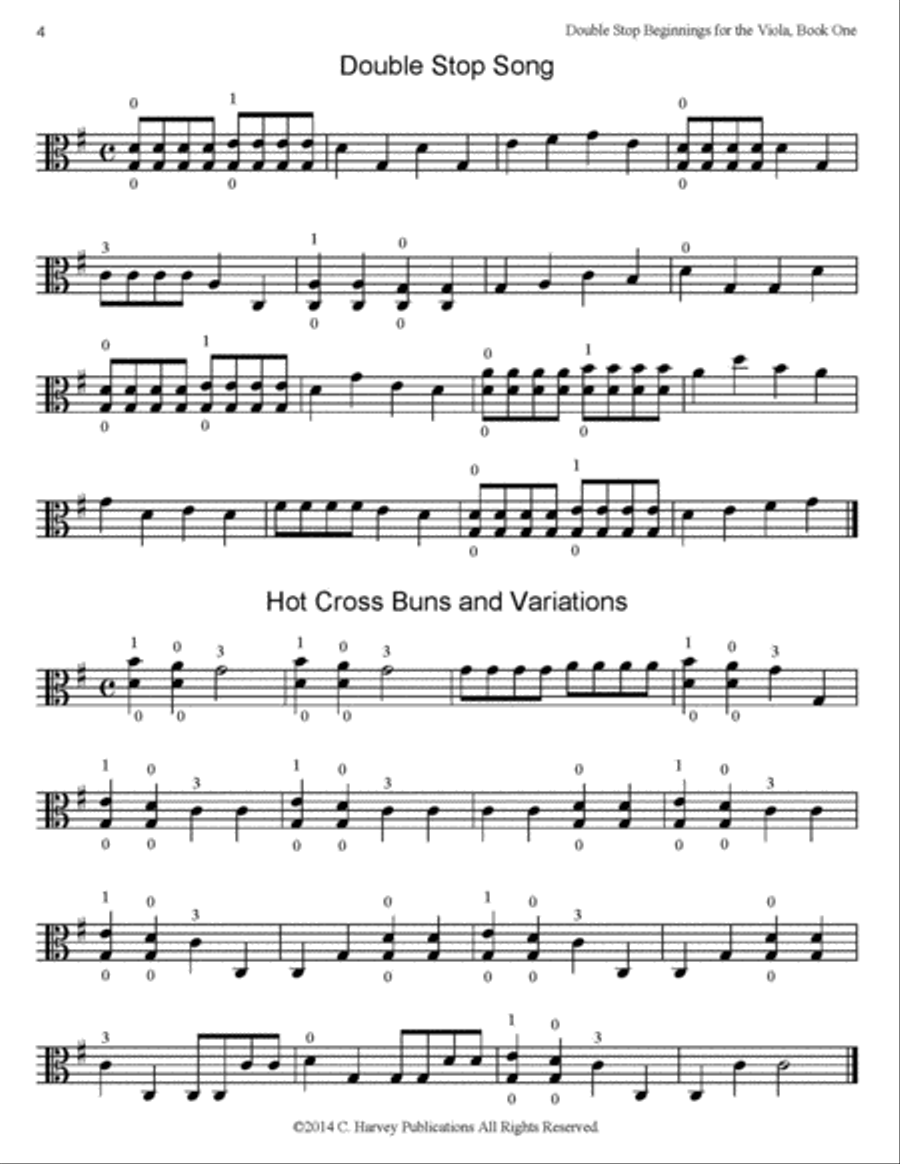 Double Stop Beginnings for the Viola, Book One Viola scores gallery preview page 3