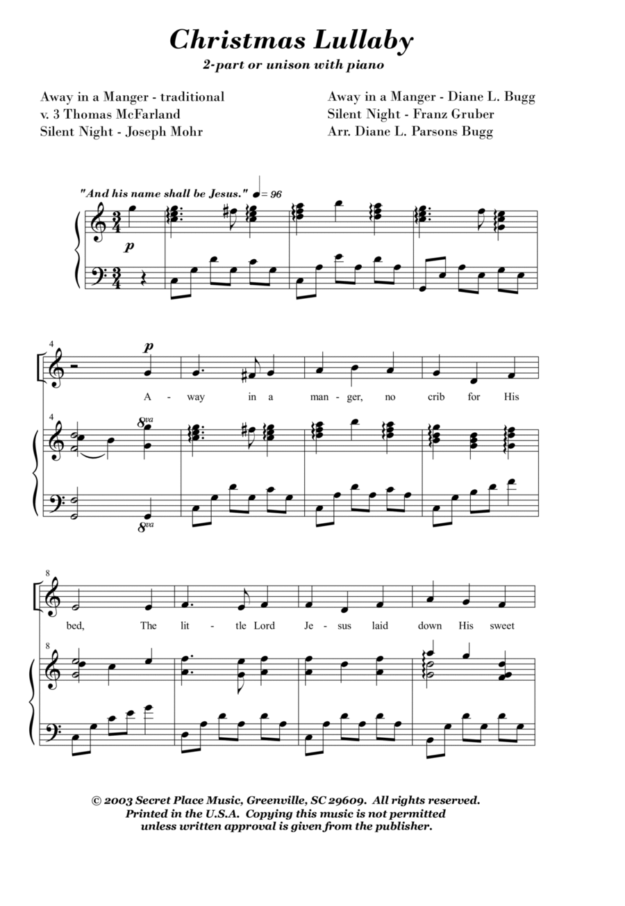 Christmas Lullaby Christmas Lullaby 2-Part scores gallery preview page 1